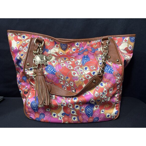 BollyDoll Handbags - BollyDoll Summer Peacock Purse Beach 2000s Faux Leather Accents Artsy